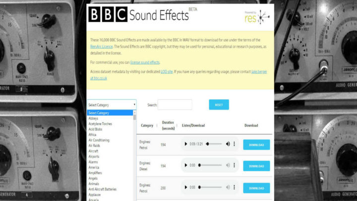 ηχητικά εφέ του BBC